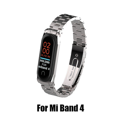 Stainless Steel For Xiaomi Mi Band 2 3 4 Strap Wristband Smart Watch Strap For Xiaomi Mi band 4 3 NFC Bracelet Accessories