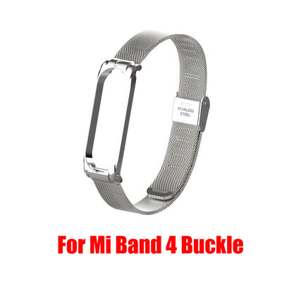 Stainless Steel For Xiaomi Mi Band 2 3 4 Strap Wristband Smart Watch Strap For Xiaomi Mi band 4 3 NFC Bracelet Accessories