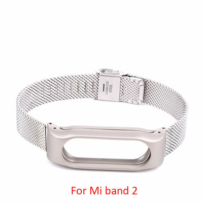 Stainless Steel For Xiaomi Mi Band 2 3 4 Strap Wristband Smart Watch Strap For Xiaomi Mi band 4 3 NFC Bracelet Accessories