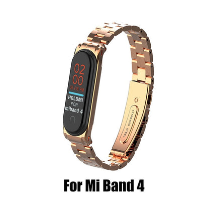 Stainless Steel For Xiaomi Mi Band 2 3 4 Strap Wristband Smart Watch Strap For Xiaomi Mi band 4 3 NFC Bracelet Accessories