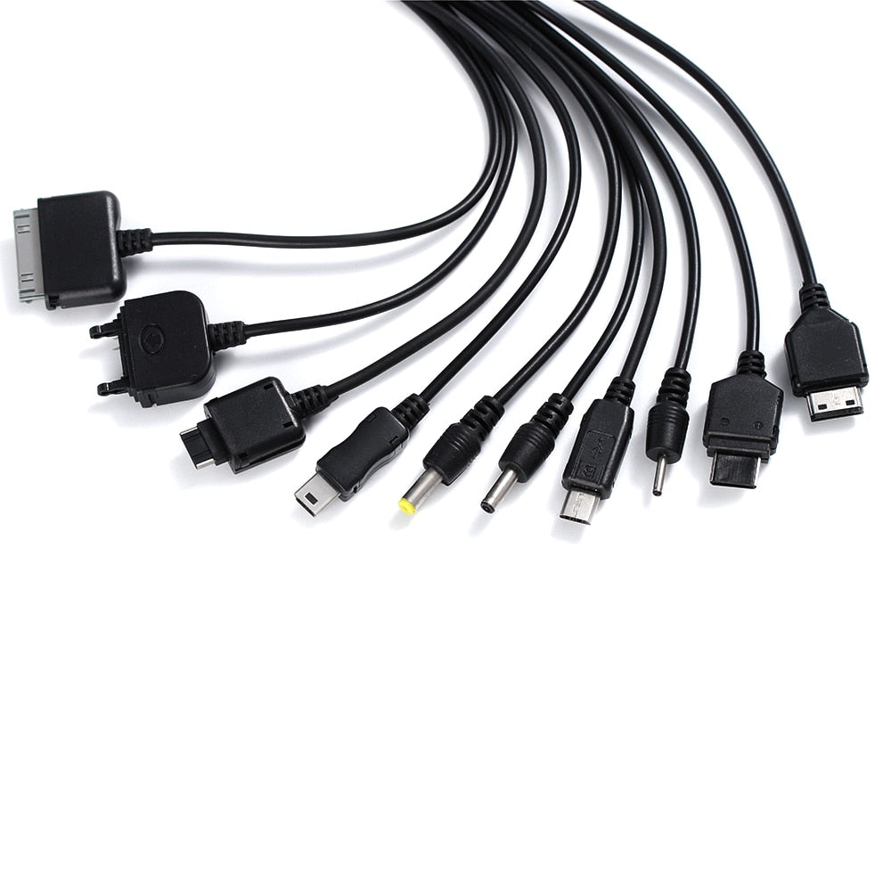 1Pcs 10 In 1 Charger USB Cable For iPod Motorola Nokia Samsung LG Sony Xiaomi Ericsson K750 Consumer Electronics Data Cables