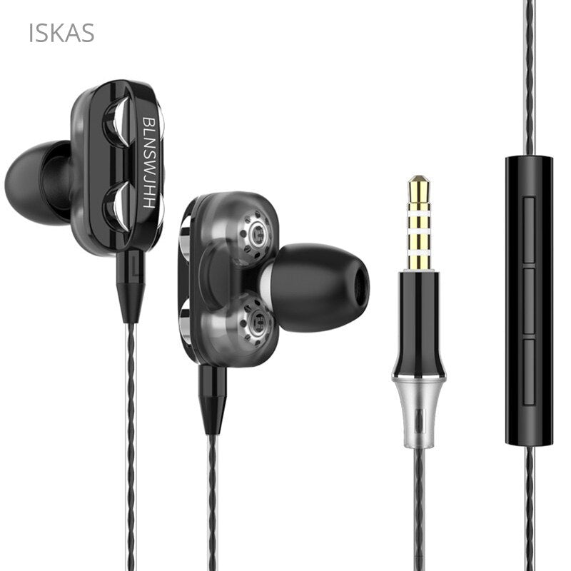ISKAS Earphones And Headphone Quad-core Headphones Dynamics Phone Mp3 Cell Phones Electronics Consumer Music Bass Good 3185