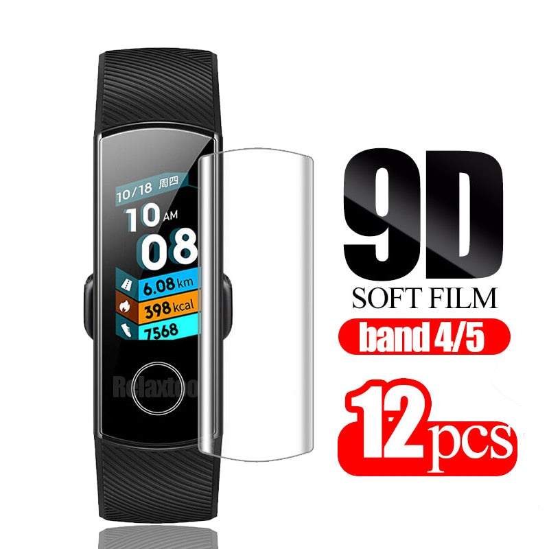 12pcs For huawei honor band 5 screen protector honor band 4 Film soft Films on band4 band5 Smart Bracelet Accessories not Glass