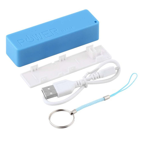 Mobile Power Case Box USB 18650 Battery Cover KeyChain for Consumer Electronics