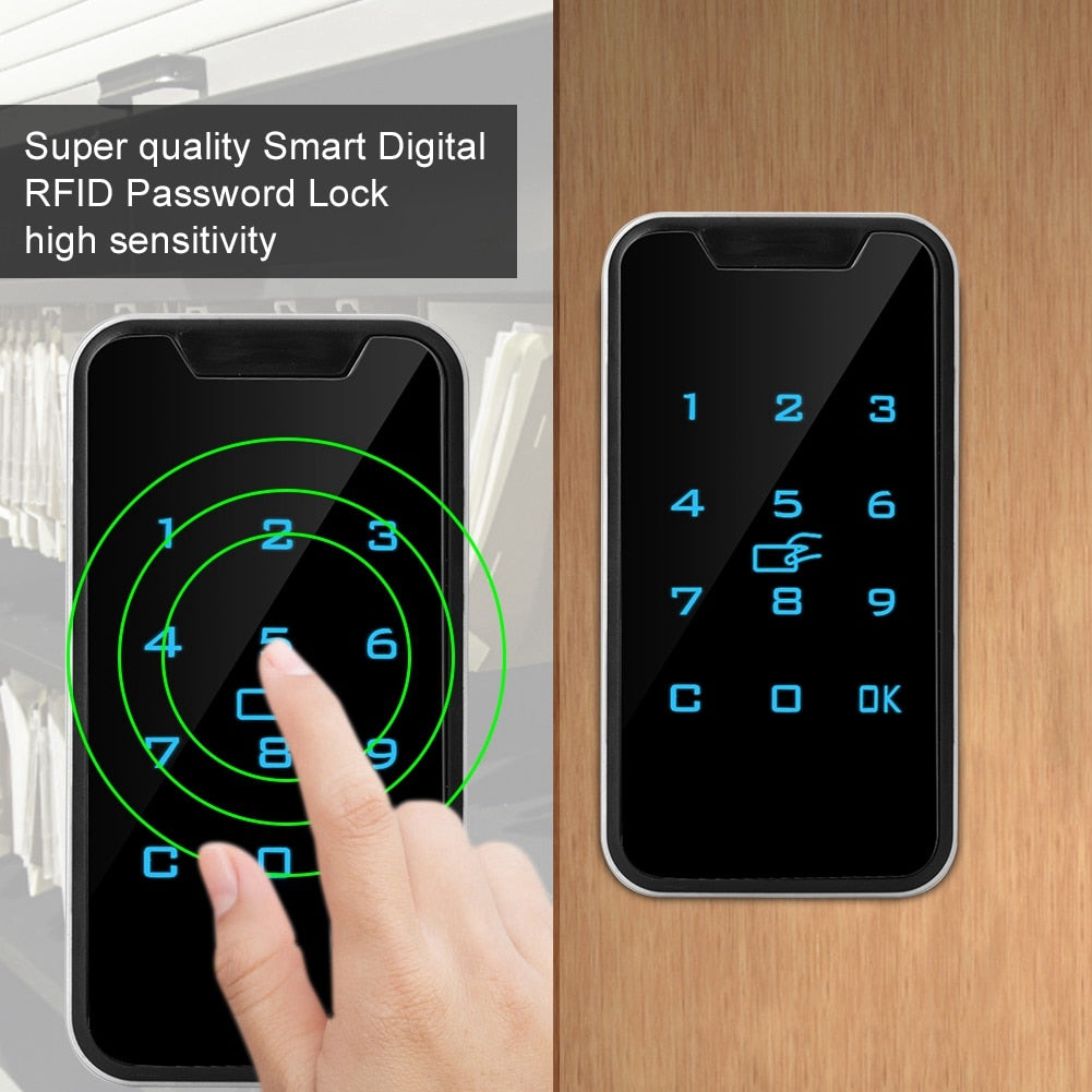 SOONHUA High Quality Zinc Alloy Smart Digital RFID Password Lock Touch Keypad Electronic Wardrobe File Cabinet Lock