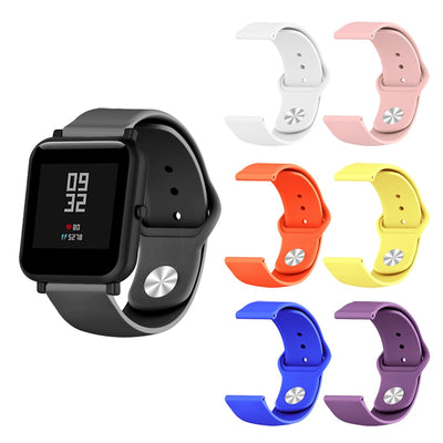 Silicone Soft Strap for Xiaomi Huami Amazfit Bip BIT Lite Youth Smart Watch Wrist Bracelet for Amazfit Bip Watchband 20mm Strap