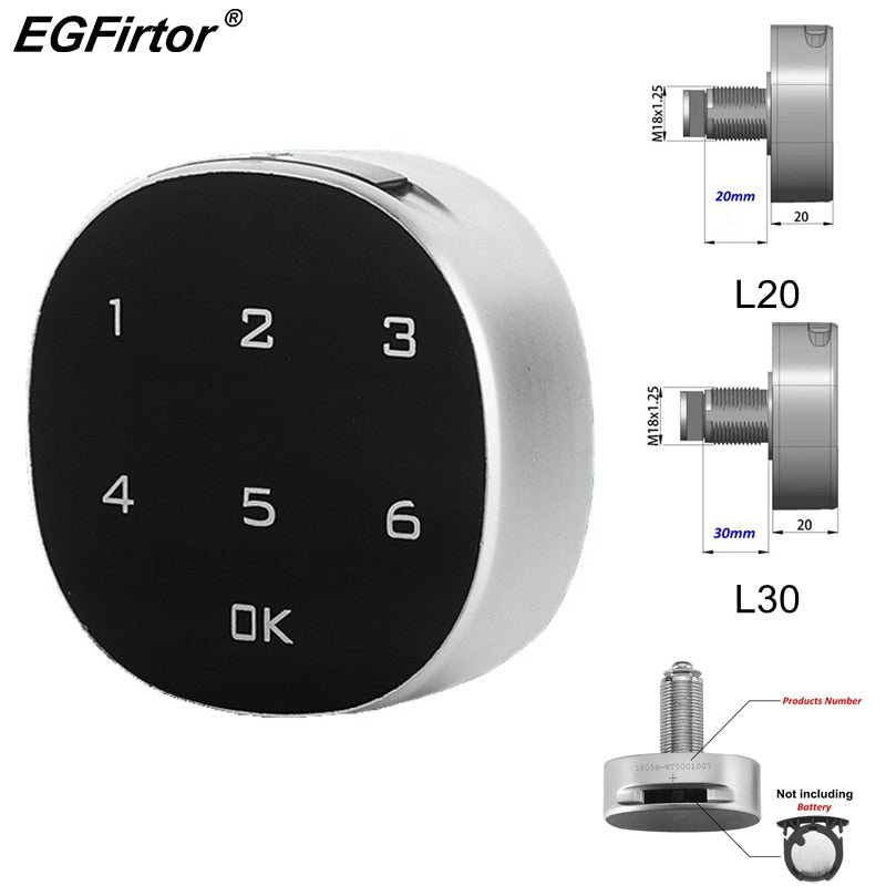 Touch Screen Digital Smart Electronic Password Lock Security Lock For Cabinet Keypad Drawer Office Digital Electronic Lock